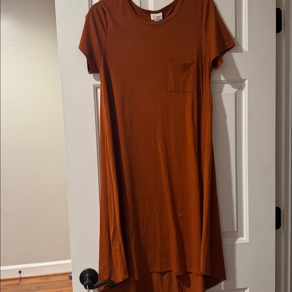 Women’s Small LulaRoe Rust Orange Carly Dress